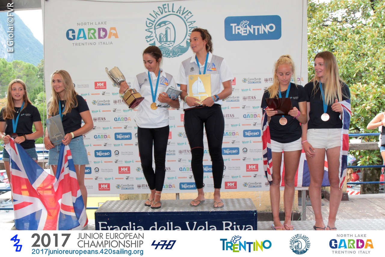 420 Ladies Junior Europeans - Gold, Silver, Bronze Medallists