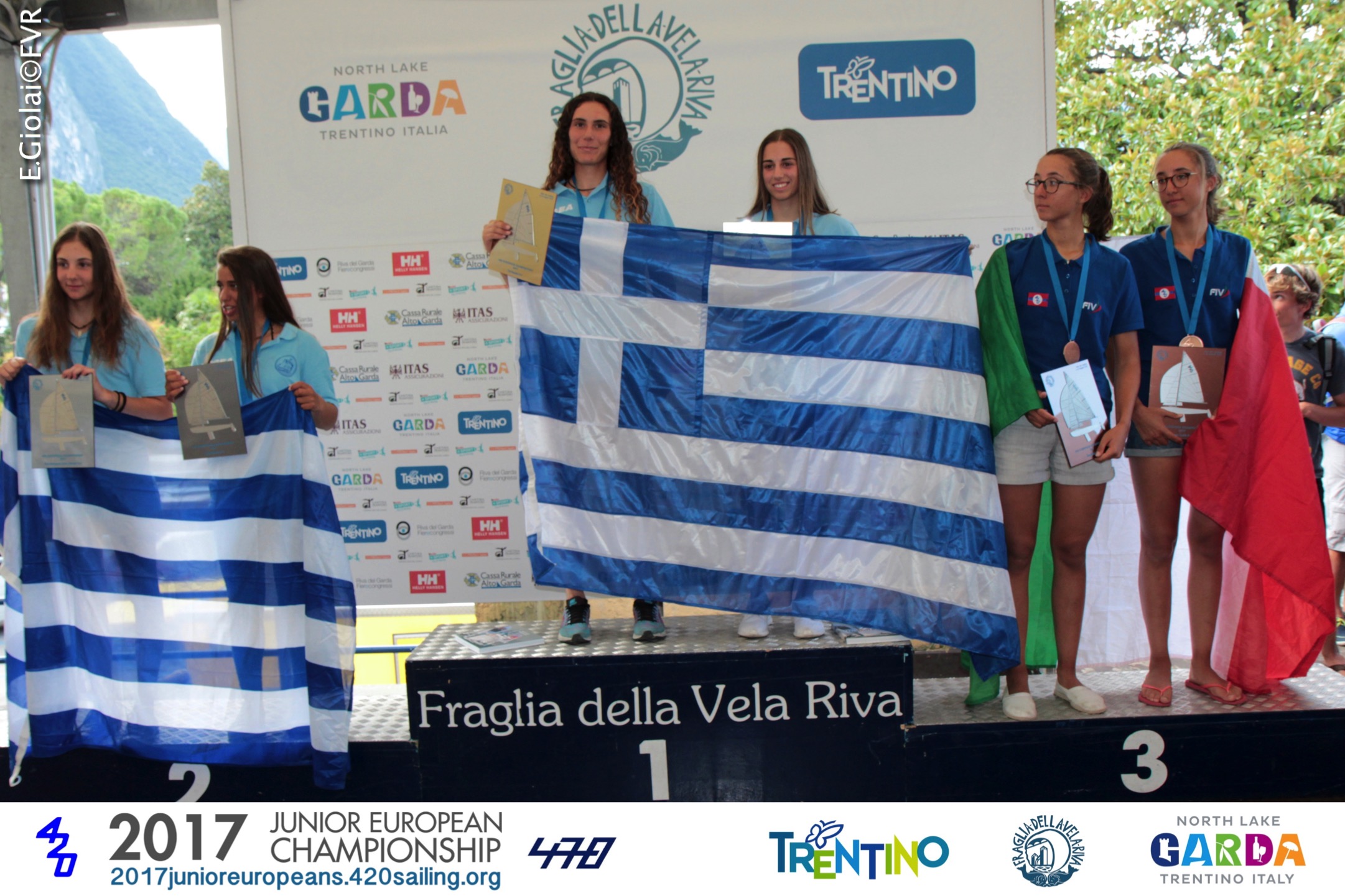 420 U17 Ladies Junior Europeans - Gold, Silver, Bronze Medallists